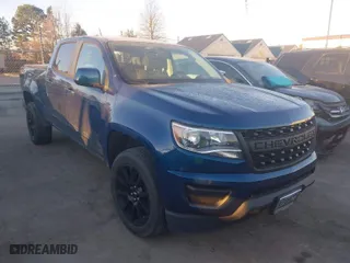 2019 Chevrolet Colorado 4WD LT with VIN 1GCGTCEN0K1268281, listed as a IAAI auction lot 41636235 with 56,550 mi miles. Bid and sale history available at carsss.com. Image 1.