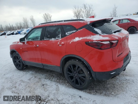 2022 Chevrolet Blazer RS with VIN 3GNKBKRS6NS143335, listed as a Copart auction lot 89139555 with 55,106 mi miles and Salvage title. Bid and sale history available at DreamBid. Image 2.