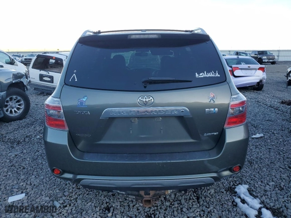 2009 Toyota Highlander Hybrid Limited with VIN JTEEW44A292033254, listed as a Copart auction lot 85167304 with 241,031 mi miles and Salvage Title. Bid and sale history available at carsss.com. Image 6.