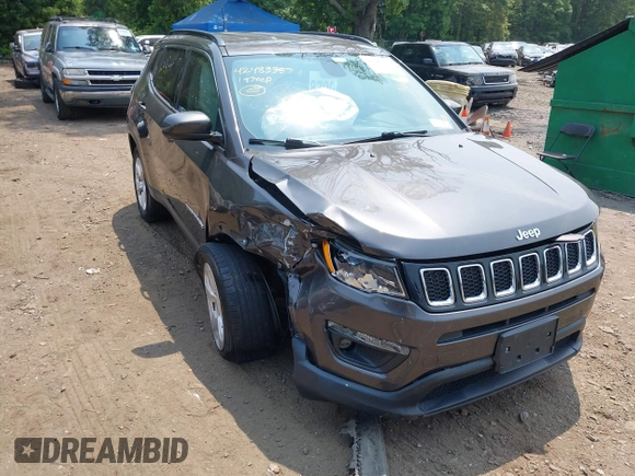 2019 Jeep Compass Altitude with VIN 3C4NJDBB1KT734970, listed as a IAAI auction lot 42483357 with 59,425 mi miles and . Bid and sale history available at DreamBid. Image 6.