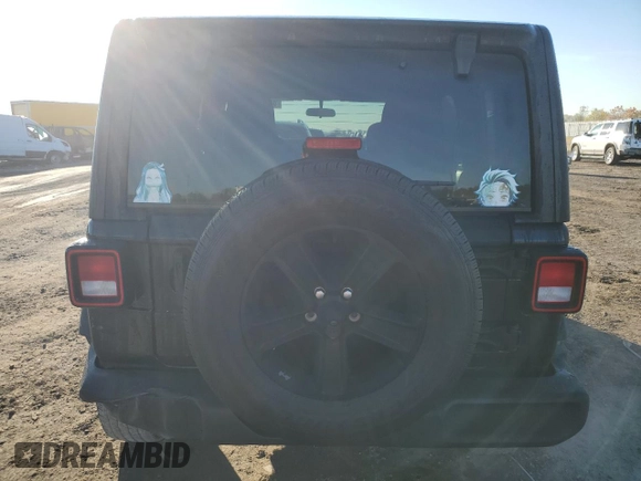 2023 Jeep Wrangler Sport S with VIN 1C4HJXDG5PW615926, listed as a Copart auction lot 84765684 with 23,333 mi miles and Salvage Title. Bid and sale history available at DreamBid. Image 6.