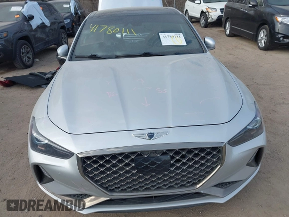 2019 Genesis G70 2.0T Advanced with VIN KMTG44LA2KU034212, listed as a IAAI auction lot 41780111 with 48,222 mi miles. Bid and sale history available at carsss.com. Image 6.