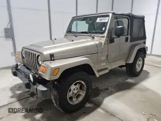 2003 Jeep Wrangler Sahara with VIN 1J4FA59S33P363830, listed as a Copart auction lot 62773325 with 114,286 mi miles and Clean title. Bid and sale history available at DreamBid. Image 1.