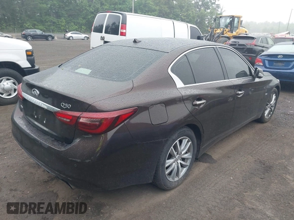 2019 Infiniti Q50 Luxe z VIN JN1EV7AR6KM550427, wystawiony jako IAAI lot #42225183 z przebiegiem 76 144 mil mil oraz . Historia ofert i sprzedaży dostępna na DreamBid. Obrazek 4.