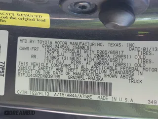 2013 Toyota Tacoma PreRunner with VIN 5TFJU4GN2DX039199, listed as a IAAI auction lot 40882464 with 286,278 mi miles. Bid and sale history available at carsss.com. Image 9.