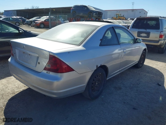 2001 Honda Civic EX with VIN 1HGEM22921L118201, listed as a IAAI auction lot 41692215 with 293,872 mi miles. Bid and sale history available at carsss.com. Image 4.