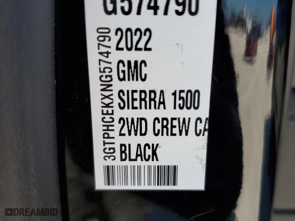 2022 GMC Sierra 1500 Elevation with VIN 3GTPHCEKXNG574790, listed as a Copart auction lot 48808825 with NaN miles and Non Repairable. Bid and sale history available at carsss.com. Image 16.