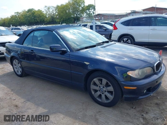 2005 BMW 3 Series 325Ci with VIN WBABW33405PL35066, listed as a IAAI auction lot 40118380 with 245,479 mi miles and . Bid and sale history available at carsss.com. Image 1.