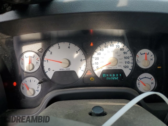 2006 Dodge 1500 SLT with VIN 3D7KS19D06G221901, listed as a Copart auction lot 47591195 with 262,652 mi miles and Clean Title. Bid and sale history available at carsss.com. Image 9.