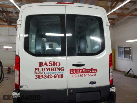 2015 Ford Transit Cargo with VIN 1FTNR1CM5FKA52415, listed as a Copart auction lot 89204035 with 169,656 mi miles and Salvage Title. Bid and sale history available at carsss.com. Image 6.
