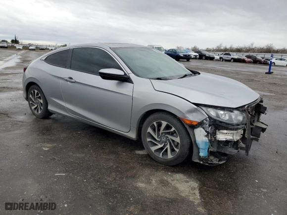 2016 Honda Civic Coupe LX-P with VIN 2HGFC4B00GH302854, listed as a Copart auction lot 45333505 with 134,796 mi miles and Salvage Title. Bid and sale history available at carsss.com. Image 4.
