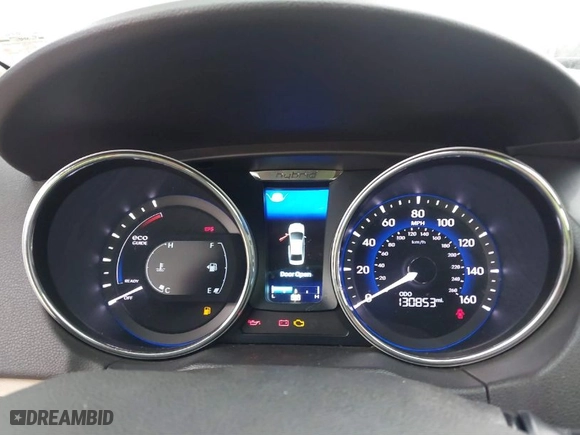 2014 Hyundai Sonata Hybrid with VIN KMHEC4A48EA104853, listed as a IAAI auction lot 41527002 with 130,853 mi miles. Bid and sale history available at carsss.com. Image 7.