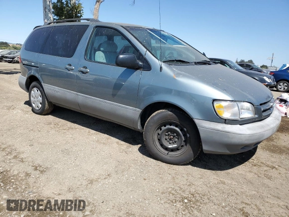 2000 Toyota Sienna LE with VIN 4T3ZF13C6YU296375, listed as a Copart auction lot 63846875 with 279,915 mi miles and Salvage title. Bid and sale history available at DreamBid. Image 4.