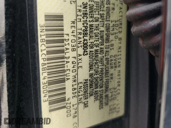2011 Nissan Versa S z VIN 3N1BC1CP8BL430043, wystawiony jako Copart lot #64545855 z przebiegiem 146 566 mil mil oraz Szkoda całkowita • Salvage title. Historia ofert i sprzedaży dostępna na DreamBid. Obrazek 13.