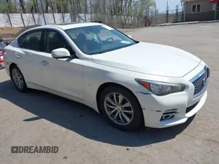 2014 Infiniti Q50 Premium z VIN JN1BV7AR4EM688863, wystawiony jako IAAI lot #42117494 z przebiegiem 72 259 mil mil oraz . Historia ofert i sprzedaży dostępna na DreamBid. Obrazek 1.