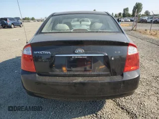 2006 Kia Spectra EX with VIN KNAFE121565254190, listed as a Copart auction lot 64721574 with 208,367 mi miles and Salvage Title. Bid and sale history available at carsss.com. Image 6.
