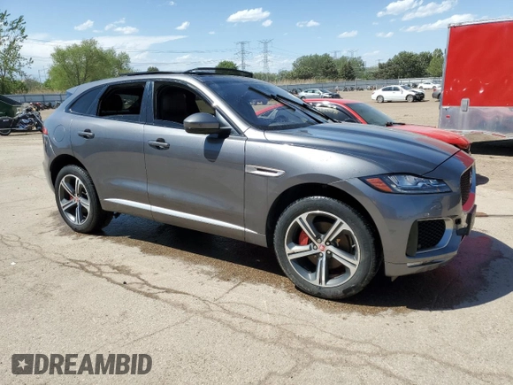 2017 Jaguar F-Pace S z VIN SADCM2BV1HA488777, wystawiony jako Copart lot #53279475 z przebiegiem Nie podano mil oraz Szkoda całkowita • Salvage title. Historia ofert i sprzedaży dostępna na DreamBid. Obrazek 4.
