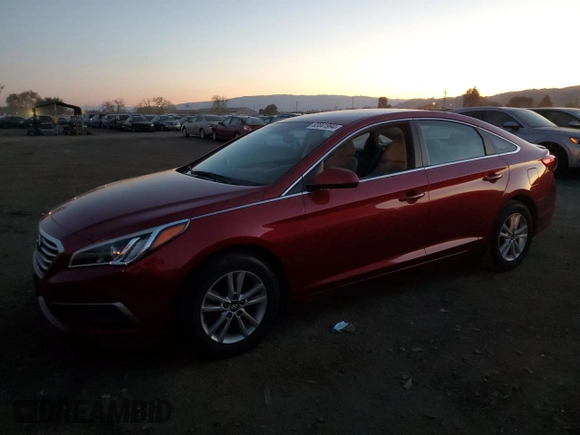 2016 Hyundai Sonata SE with VIN 5NPE24AF9GH323096, listed as a Copart auction lot 83841994 with 52,770 mi miles and Salvage Title. Bid and sale history available at carsss.com. Image 1.