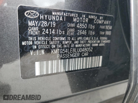 2020 Genesis G70 3.3T with VIN KMTG54LE8LU048052, listed as a Copart auction lot 88071305 with 42,502 mi miles and Salvage Title. Bid and sale history available at DreamBid. Image 12.