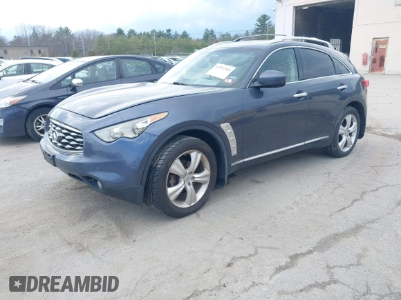 2010 Infiniti FX with VIN JN8AS1MW7AM853691, listed as a IAAI auction lot 41952368 with 198,659 mi miles. Bid and sale history available at carsss.com. Image 2.