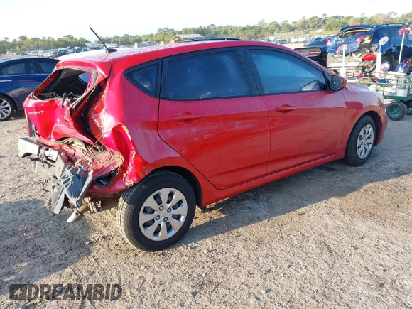 2016 Hyundai Accent SE with VIN KMHCT5AE9GU257815, listed as a IAAI auction lot 41941325 with 109,113 mi miles. Bid and sale history available at carsss.com. Image 4.