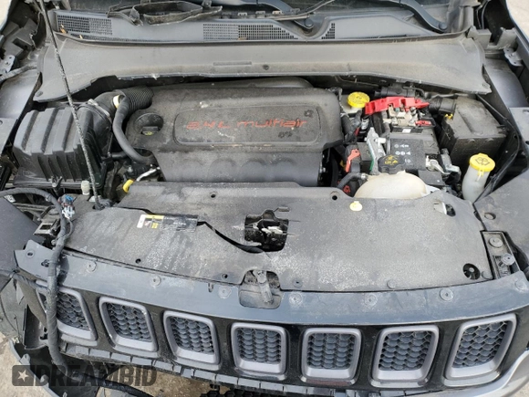 2021 Jeep Compass Trailhawk with VIN 3C4NJDDB1MT523820, listed as a Copart auction lot 45892595 with 81,406 mi miles and Salvage title. Bid and sale history available at DreamBid. Image 12.