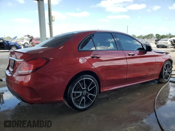 2019 Mercedes-Benz C 300 with VIN 55SWF8DB8KU283303, listed as a Copart auction lot 52826415 with 50,871 mi miles and Salvage Title. Bid and sale history available at DreamBid. Image 3.