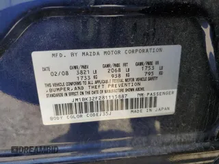 2008 Mazda 3 i Touring with VIN JM1BK32F281115887, listed as a Copart auction lot 51346635 with 125,253 mi miles and Salvage Title. Bid and sale history available at DreamBid. Image 13.