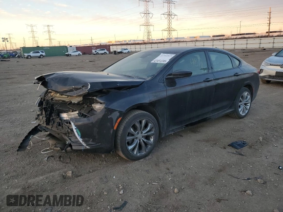 2015 Chrysler 200 S with VIN 1C3CCCBB9FN626490, listed as a Copart auction lot 42451235 with 107,035 mi miles and Salvage Title. Bid and sale history available at carsss.com. Image 1.