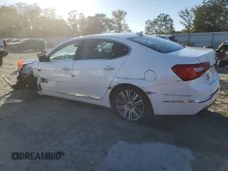 2015 Kia Cadenza Premium with VIN KNALN4D7XF5195059, listed as a Copart auction lot 75495444 with 114,742 mi miles and Salvage Title. Bid and sale history available at carsss.com. Image 2.