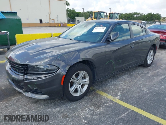 2022 Dodge Charger SXT with VIN 2C3CDXBG4NH248389, listed as a IAAI auction lot 42144728 with 54,132 mi miles and . Bid and sale history available at DreamBid. Image 2.