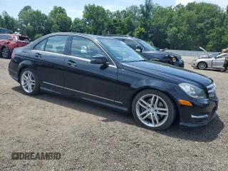 2013 Mercedes-Benz C 300 Sport with VIN WDDGF8AB9DR281282, listed as a Copart auction lot 62653125 with 128,227 mi miles and Salvage title. Bid and sale history available at DreamBid. Image 4.