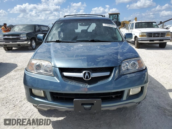 2005 Acura MDX Touring with VIN 2HNYD18695H552874, listed as a Copart auction lot 77090404 with 0 mi miles and Salvage Title. Bid and sale history available at carsss.com. Image 5.