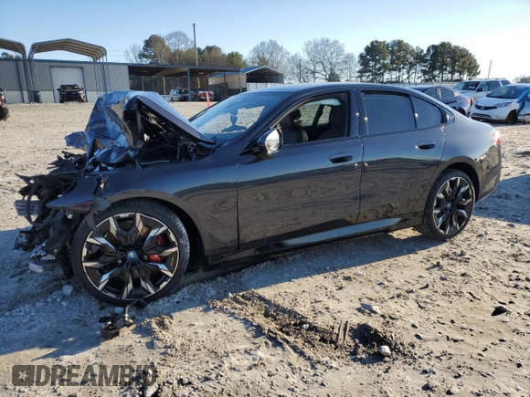 2024 BMW i5 eDrive40 with VIN WBY33FK04RCR49355, listed as a Copart auction lot 87800905 with 0 mi miles and Salvage Title. Bid and sale history available at carsss.com. Image 1.
