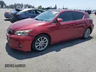 2012 Lexus CT 200h with VIN JTHKD5BH9C2099941, listed as a Copart auction lot 60362785 with Not provided miles and Salvage title. Bid and sale history available at DreamBid. Image 1.