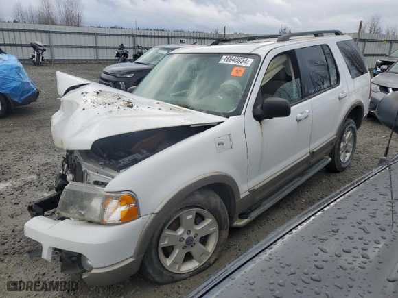 2003 Ford Explorer Eddie Bauer with VIN 1FMDU74W43UB10040, listed as a Copart auction lot 46640854 with 0 mi miles and Salvage Title. Bid and sale history available at carsss.com. Image 1.