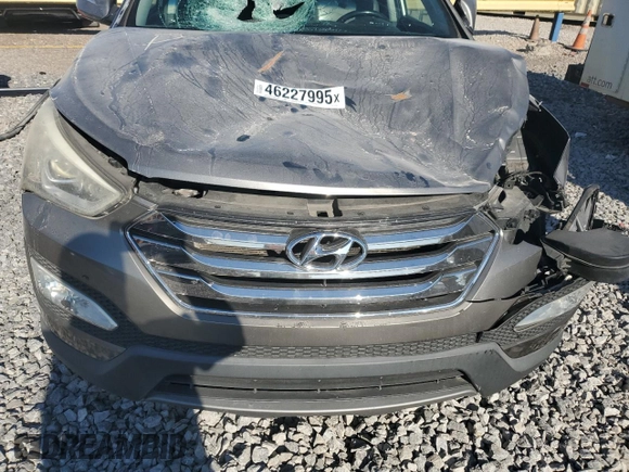 2014 Hyundai Santa Fe Sport with VIN 5XYZU3LB8EG182963, listed as a Copart auction lot 46227995 with 113,984 mi miles and Salvage Title. Bid and sale history available at carsss.com. Image 12.