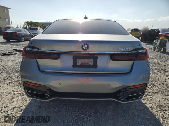 2020 BMW 7 Series 740i with VIN WBA7T2C02LCD43327, listed as a Copart auction lot 52796565 with 79,744 mi miles and Non Repairable. Bid and sale history available at carsss.com. Image 6.