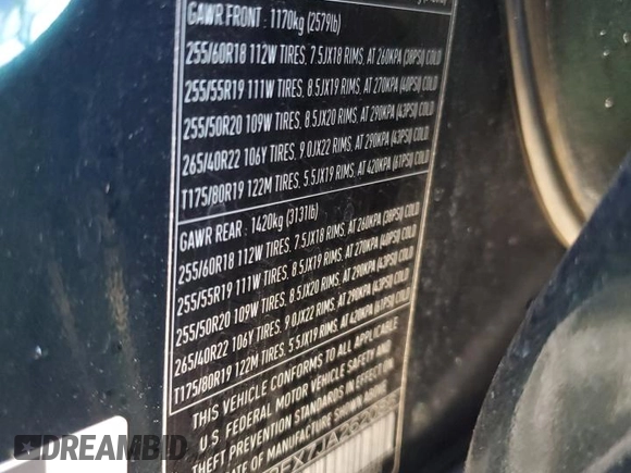 2018 Jaguar F-Pace 25t Prestige z VIN SADCK2FX7JA262086, wystawiony jako Copart lot #56624585 z przebiegiem 76 945 mil mil oraz Szkoda całkowita • Salvage title. Historia ofert i sprzedaży dostępna na DreamBid. Obrazek 14.