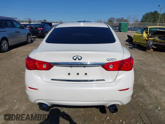 2016 Infiniti Q50 3.0t Premium with VIN JN1EV7AP6GM303835, listed as a IAAI auction lot 41587532 with 90,200 mi miles. Bid and sale history available at carsss.com. Image 17.
