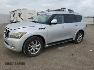 2011 Infiniti QX56 7-passenger with VIN JN8AZ2NE7B9002647, listed as a Copart auction lot 54969185 with 200,326 mi miles and Salvage title. Bid and sale history available at DreamBid. Image 1.