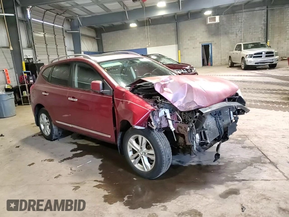 2012 Nissan Rogue S with VIN JN8AS5MV3CW363318, listed as a Copart auction lot 63020035 with 56,811 mi miles and Salvage title. Bid and sale history available at DreamBid. Image 15.
