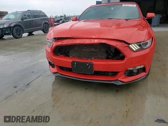 2016 Ford Mustang EcoBoost Premium with VIN 1FATP8UH7G5307997, listed as a Copart auction lot 59101115 with 76,945 mi miles and Salvage title. Bid and sale history available at DreamBid. Image 14.