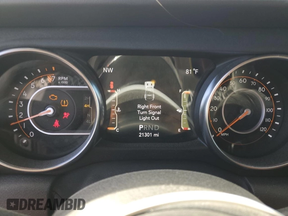 2022 Jeep Wrangler Unlimited Sahara Altitude with VIN 1C4HJXEG9NW191002, listed as a Copart auction lot 58635414 with 21,301 mi miles and Salvage title. Bid and sale history available at DreamBid. Image 9.