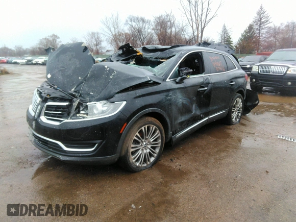 2016 Lincoln MKX Reserve with VIN 2LMTJ8LR2GBL35403, listed as a IAAI auction lot 41941607 with 0 mi miles. Bid and sale history available at carsss.com. Image 2.