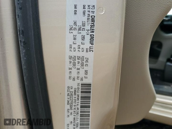 2015 Dodge Grand Caravan SXT with VIN 2C4RDGCG7FR536049, listed as a Copart auction lot 55963115 with 141,228 mi miles and Clean Title. Bid and sale history available at DreamBid. Image 13.