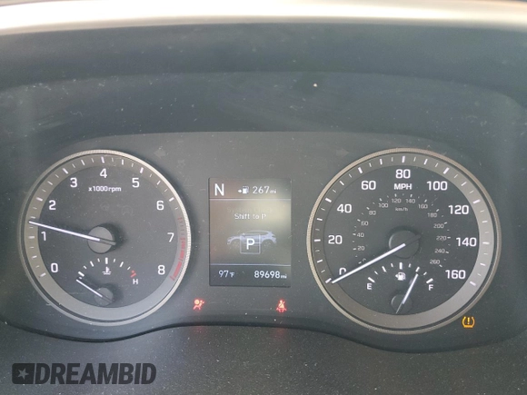 2019 Hyundai Tucson Value with VIN KM8J33A40KU025566, listed as a Copart auction lot 57965045 with 89,698 mi miles and Non repairable. Bid and sale history available at DreamBid. Image 9.