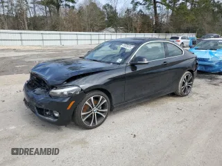 2020 BMW 2 Series 230i with VIN WBA2J1C06L7E53493, listed as a Copart auction lot 45903075 with 91,296 mi miles and Salvage Title. Bid and sale history available at carsss.com. Image 1.