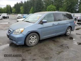 2005 Honda Odyssey EX-L with VIN 5FNRL38705B030402, listed as a Copart auction lot 54888425 with 196,215 mi miles and Clean title. Bid and sale history available at DreamBid. Image 1.