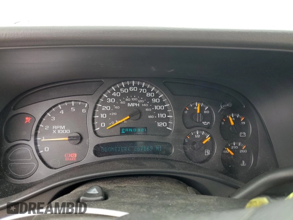 2005 Chevrolet Tahoe LS with VIN 1GNEC13T75R186414, listed as a Copart auction lot 43065675 with 267,169 mi miles and Salvage Title. Bid and sale history available at carsss.com. Image 9.